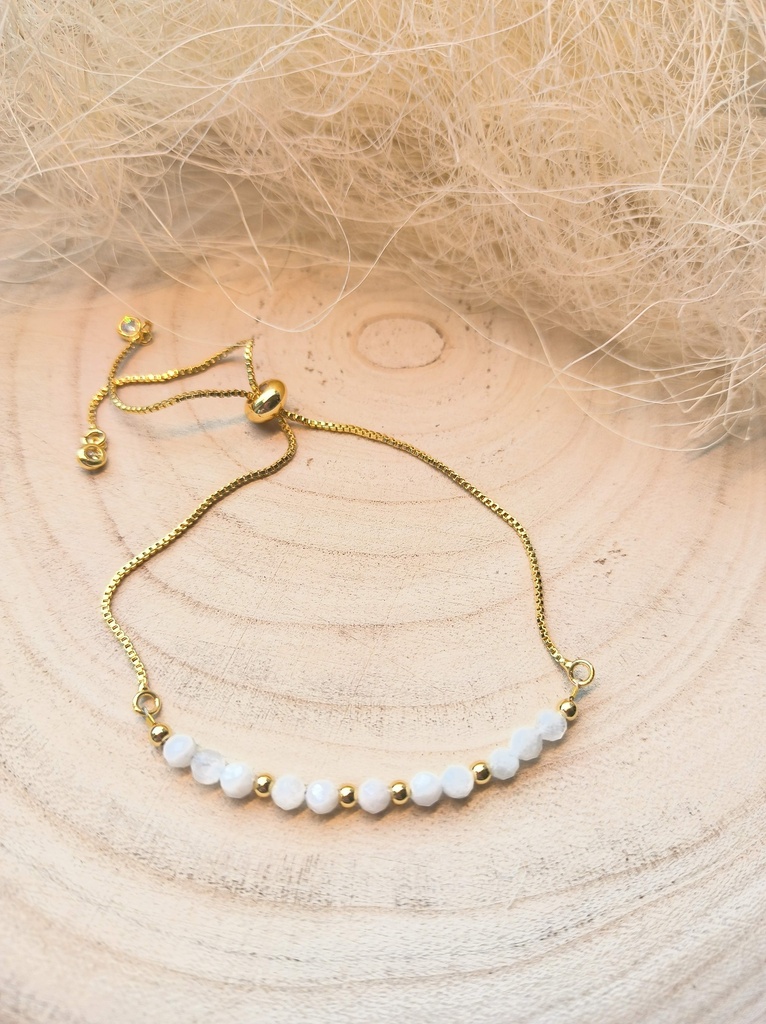 Bracelet Pierre de lune bleue