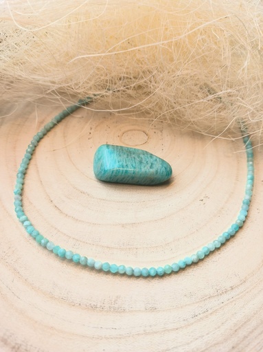 Collier amazonite 4mm