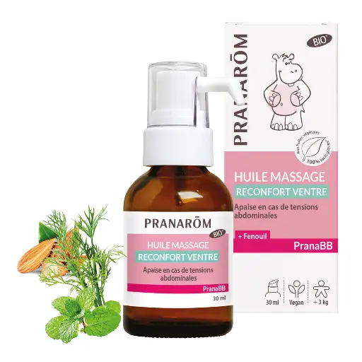 Huile massage Réconfort Ventre bébé BIO